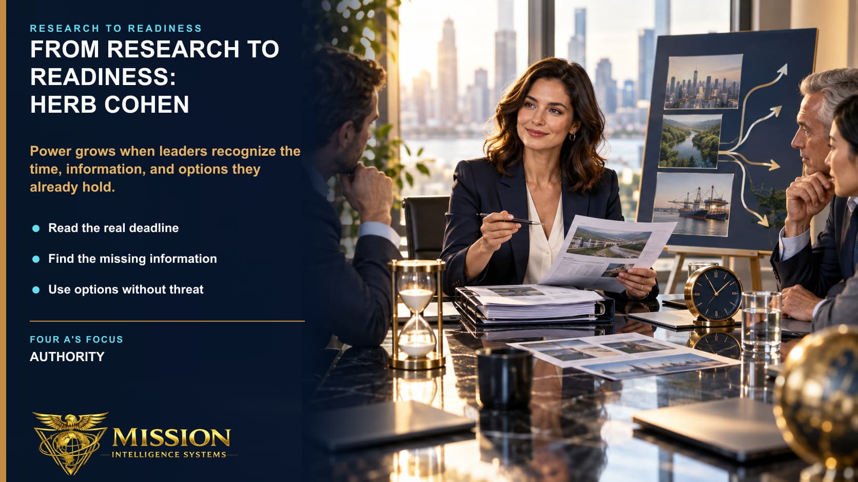 A project leader recognizes the information, time flexibility, and legitimate options that shift the balance of a negotiation.