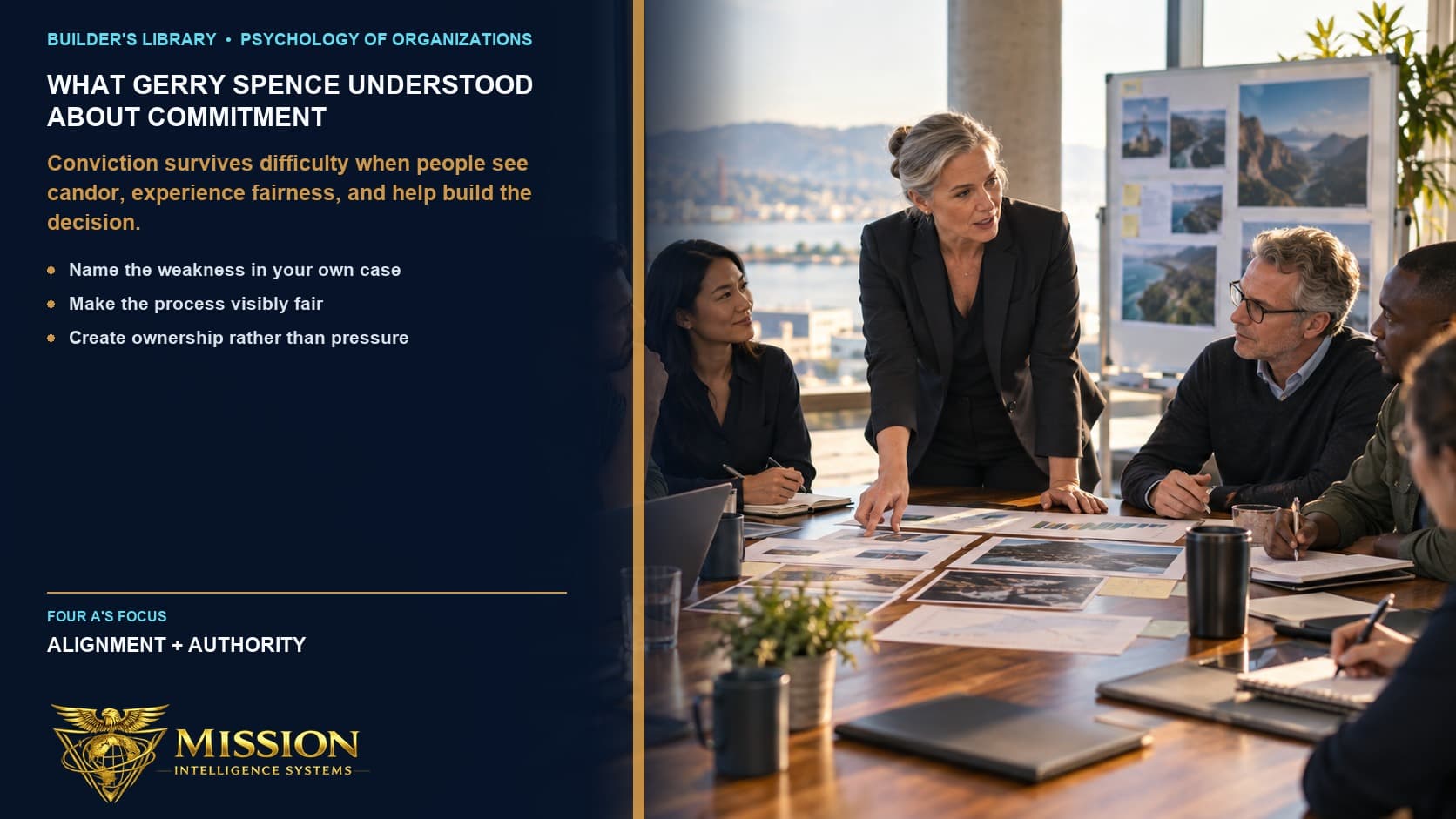 A leader places both the strengths and weaknesses of her proposal before a team that is helping shape the final commitment.
